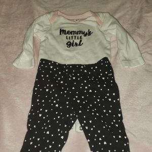 Mommy's Little Girl Two Piece Oufit Sz 3M